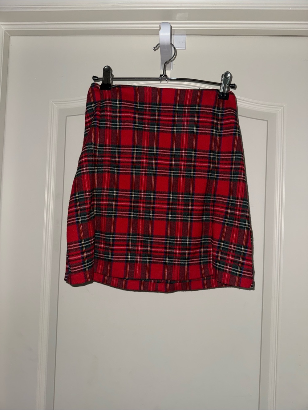 Brandy Melville Red Plaid Mini Skirt